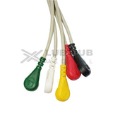 5 Lead ECG Cable Compatible with L&T  12 Pin Snap type - LubdubBazaar