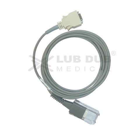 Spo2 Extension Cable Compatible with L&T 8 Pin Redal Male Connector - 40' Double Notch - LubdubBazaar