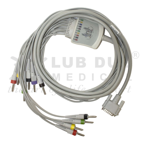 Diagnostic ECG cable 10 lead Philips TC20 banana connector