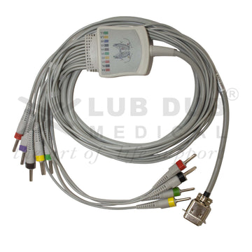Diagnostic ECG cable 10 lead Uniem banana connector