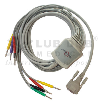 10 lead ECG patient cable 3mm banana connector