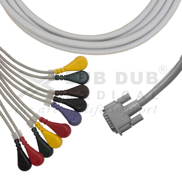 Medical ECG patient cable GE snap connector type