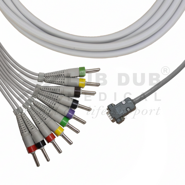 Hospital ECG cable compatible with Medicaid machine 15 pin