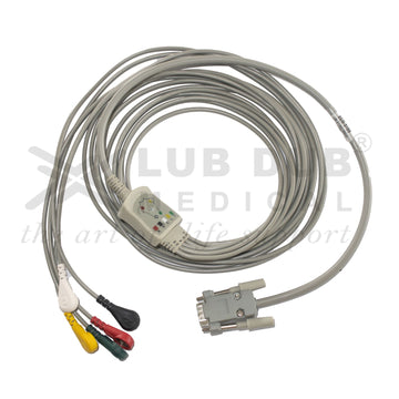 ECG cable with snap connectors Cardiocom 9 pin
