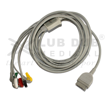 ECG cable with clip connectors GE 11 pin