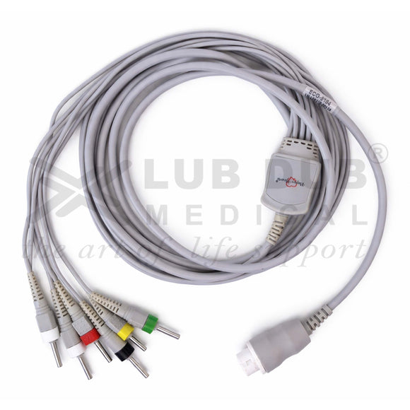 ECG cable with banana connectors HP 12 pin