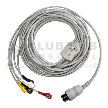 ECG cable with snap connectors L&T 7 pin