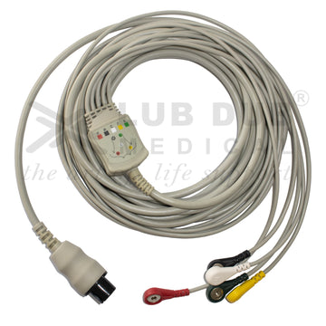 ECG cable with snap connectors Mindray 6 pin
