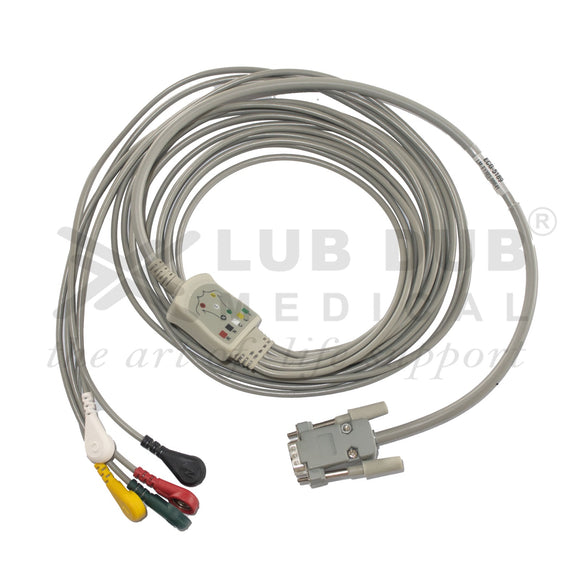 ECG cable with snap connectors 9 pin Holter