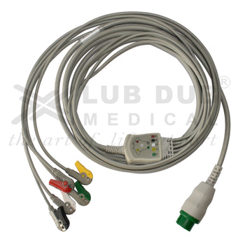 ECG cable with clip connectors 12 pin Schiller