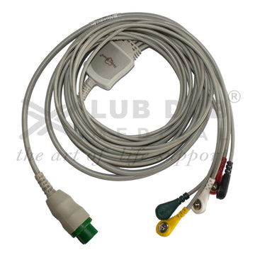 ECG cable with snap connectors Schiller 12 pin