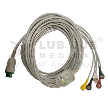 ECG cable with clip connectors Schiller Elite 12 pin