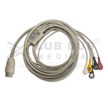 ECG cable with snap connectors Siemens 17 pin