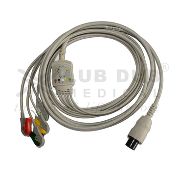 ECG cable with clip connectors Spacelabs 6 pin