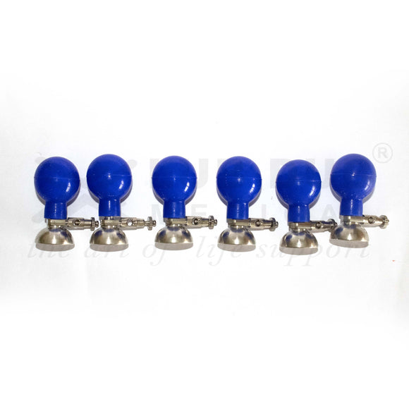 Cardiac Monitoring Bulb ECG Electrode Adult Blue