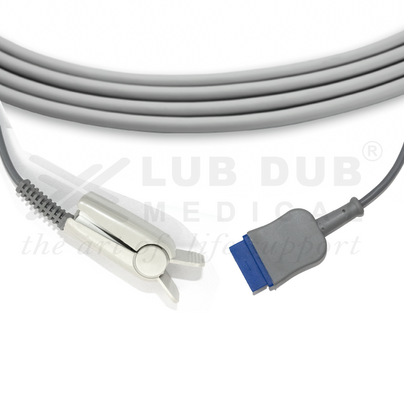 3 meter SpO2 adult clip probe compatible with GE Dash Masimo monitor