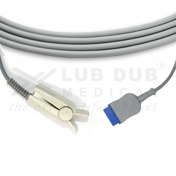 3 meter SpO2 adult clip probe compatible with GE S5 B20 B30 B40 Trusat 11 pin device