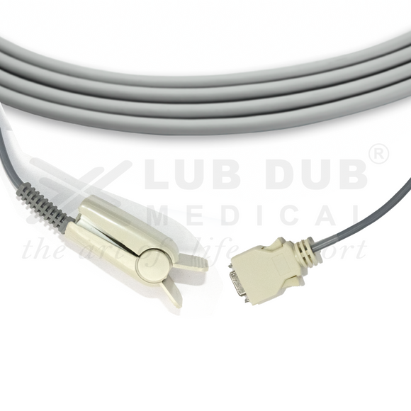 3 meter SpO2 adult clip probe compatible with Masimo 14 pin connector device