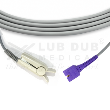 3 meter SpO2 adult clip probe compatible with Nellcor DB9 oximeter device