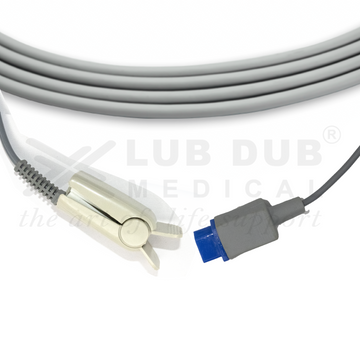 3 meter SpO2 adult clip probe compatible with Nihon Kohden patient monitor