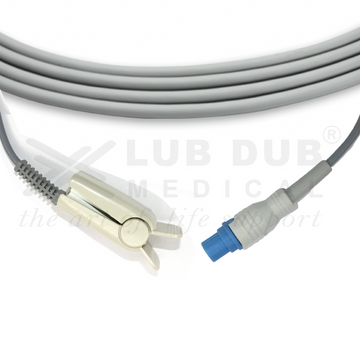 3 meter SpO2 adult clip probe compatible with Siemens Drager 7 pin device