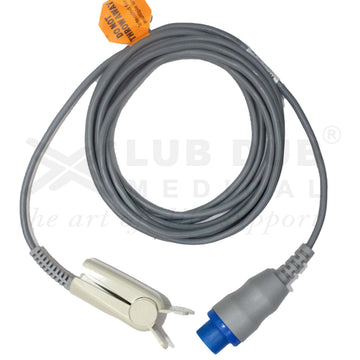 SpO2 Adult 3 Mtr Probe compatible with Schiller Truscope Mini Digital 12 pin(8) D Clip type