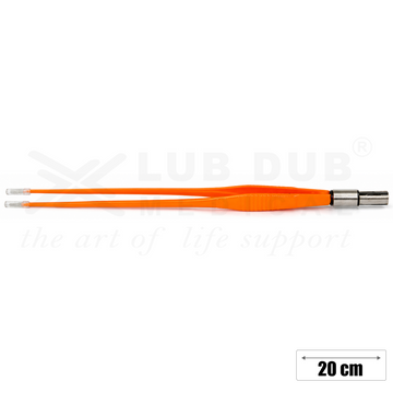 Non Stick Bipolar Forceps Straight 20Cm 1 mm Orange Ger
