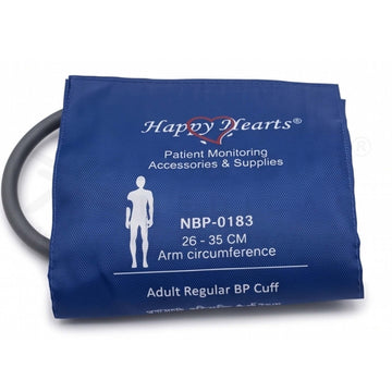Reusable NIBP Cuff Happy Hearts Adult Single Tube 26–35 cm Royal Blue