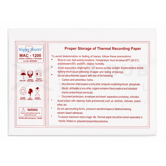 ECG Paper GE MAC-1200 210 x 295 mm – 150 Sheets