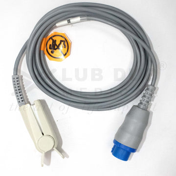 SpO2 Adult 3 Mtr Probe compatible with Schiller Truscope Mini Nellcor type 12 pin(8) N clip type