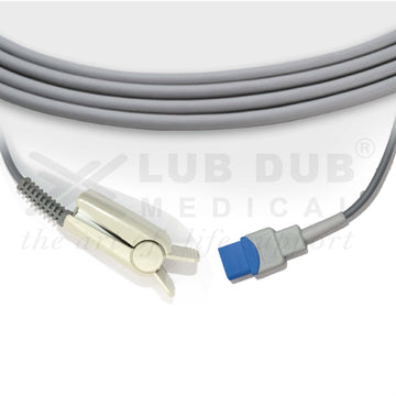 SpO2 Adult 3 Mtr Probe Compatible with SpaceLab 10 Pin Os Clip Type - 0