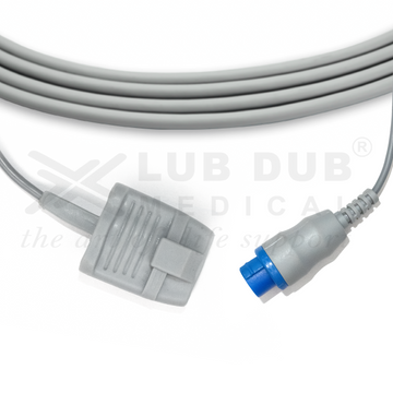 SpO2 Adult 3 Mtr Probe Compatible with Schiller Truscope Mini Digital 12 pin Rubber Type - 0