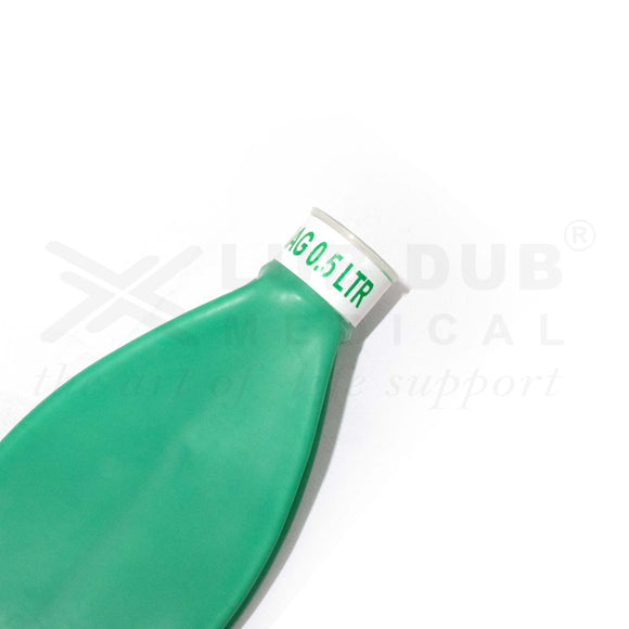 Rebreathing Bag With Ring 0.5 Ltr Green (15mm)