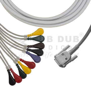 Medical ECG cable BPL 10 lead snap connector