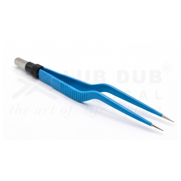 Buy Bipolar Forceps Bayonet 18cm 1mm German standard. Diathermy bipolar forceps for OT use. Fast shipping across India.