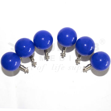 Hospital ECG Suction Electrode Blue with Metal Section