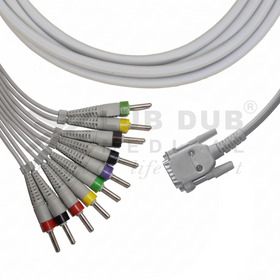 Diagnostic ECG cable RMS 15 pin banana connector
