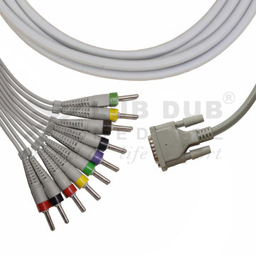 Aspen ECG cable with banana electrode connectors
