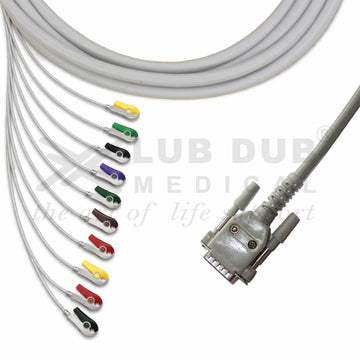 Clarity ECG patient cable with clip electrode connectors