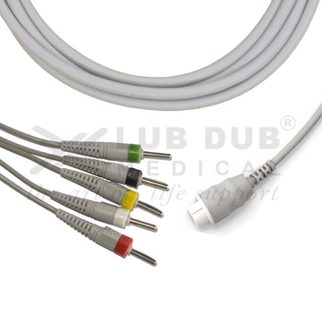 5 lead ECG patient cable HP compatible