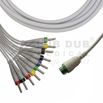 Diagnostic ECG patient cable L&T Orient compatible