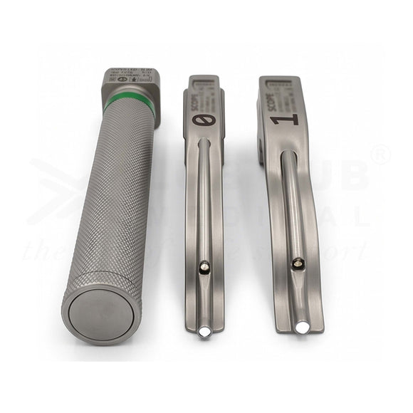 Buy Laryngoscope Mac Pediatric Handle with Blades Size 00, 0, 1. Pediatric laryngoscope set for OT & NICU. Fast shipping across India.