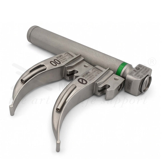 Buy Laryngoscope Mac Pediatric Handle with Blades Size 00, 0, 1. Pediatric laryngoscope set for OT & NICU. Fast shipping across India.