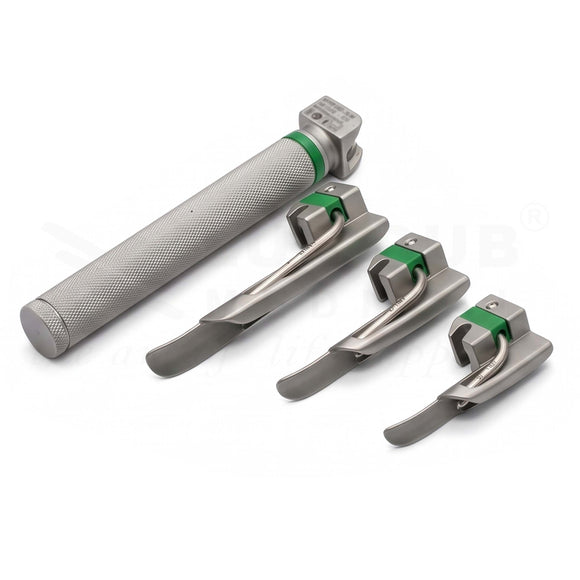 Buy Laryngoscope Miller Pediatric Handle with Blades Size 00, 0, 1. Pediatric laryngoscope set for OT & NICU. Fast shipping across India.