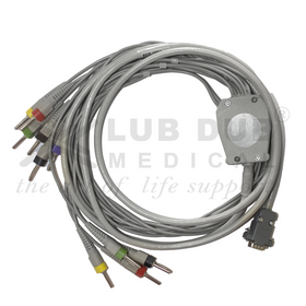 Diagnostic ECG cable 4mm banana type Medicaid compatible