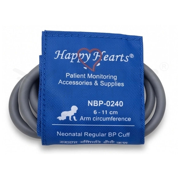 Buy NIBP Reusable Cuff Neonatal Double Tube 6-11cm Happy Hearts Royal Blue LDM. Reusable BP Cuff / Blood Pressure Cuff. Fast shipping across India.