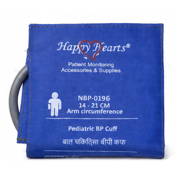 Buy NIBP Reusable Cuff Pediatric Double Tube 14-21cm Happy Hearts Royal Blue LDM. Reusable BP Cuff / Blood Pressure Cuff. Fast shipping across India.