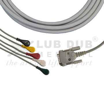 5 lead ECG patient cable Reevel Holter compatible