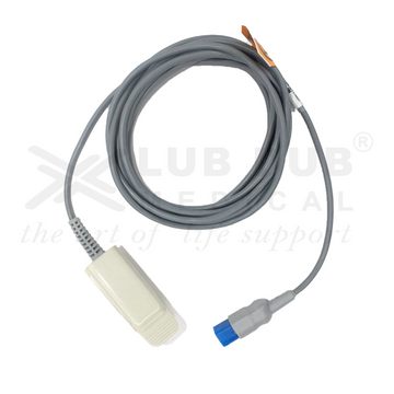 SpO2 adult probe 3 meter clip type compatible with HP MP20 MP40 halfmoon 8 pin monitor