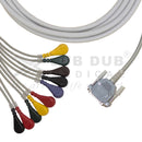 RMS 10 Lead TMT ECG Cable 25 Pin Snap Type